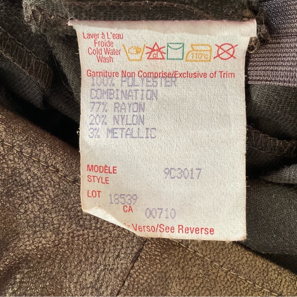 Joseph Ribkoff Bronze/Brown Metallic Trumpet Midi Skirt Size 8 - Picture 8 of 9